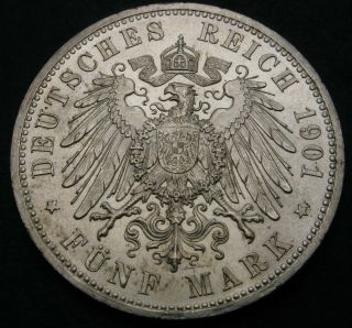 Prussia (german State) 5 Mark 1901a - Silver - Kingdom Of Prussia - 1519