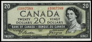 1954 $20 Dollar Banknote Bank Of Canada