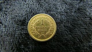 1852 Liberty Head $1 One Dollar US Gold Coin - Ungraded - D8 2