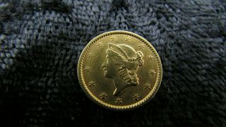 1852 Liberty Head $1 One Dollar US Gold Coin - Ungraded - D8 3