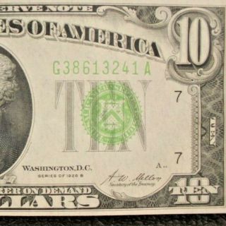 RARE 1928 B $10 Federal Reserve Note - FR2002 - G CHICAGO 9/17 4