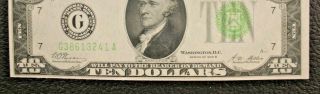 RARE 1928 B $10 Federal Reserve Note - FR2002 - G CHICAGO 9/17 8