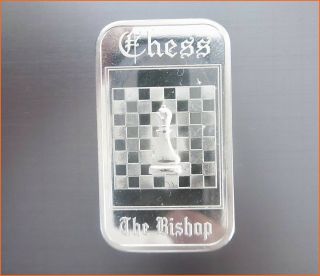 1 oz.  999 Silver CHESS THE BISHOP - MADISON Art Bar 2046 2