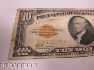 US 1928 $20 TWENTY DOLLAR BILL GOLD CERTIFICATE A48668836A 4