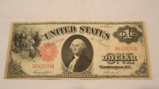 1917 $1 One Dollar Legal Tender Large Size Note Red Seal B642634a