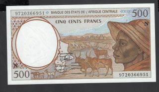 Equatorial Guinea 500 Francs 1997 Unc P.  501n,  Banknote,  Uncirculated
