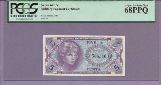 Military Payment Certificate Series 641 5 Cent Pcgs Ppq " Scroll Down For Scans "