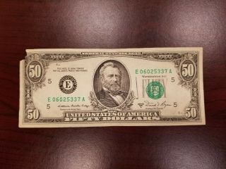 1981a Richmond $50 Dollar Bill Note Frn E06025337a