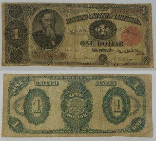1891 $1 Treasury Note STANTON Fr 351 Tillman / Morgan 177 2