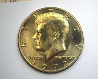 1972 - D Kennedy 50 Cents Exceptional Uncirculated Toning Scarce