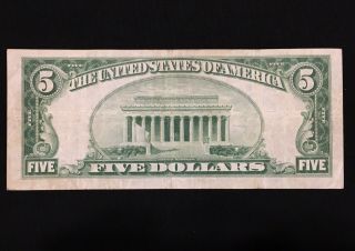 1929 $5 National Bank Of Tulsa Note Tulsa Oklahoma TYPE 2 CH.  13679 4