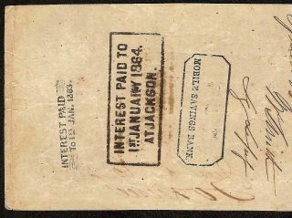 1862 $100 Manuscript Note Mobile Alabama Stamp Confederate States Civil War T - 39