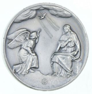 Sterling Silver - The Annunciation - 0.  925 Silver - 131.  8 Grams Round 650