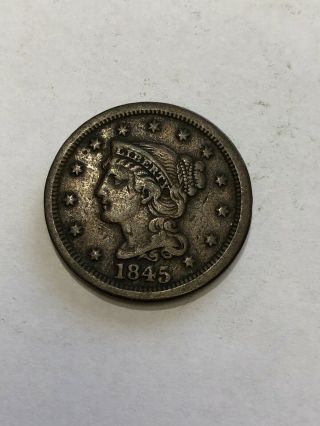 1845 Braided Hair Large Cent United States