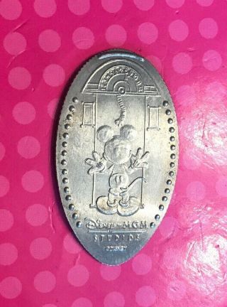 Mickey Tower Of Terror (puffy Ears) Disney Mgm Elongated Pressed Penny Quarter