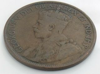 1914 Canada One 1 Cent Copper Large Penny Canadian George V Circulated Coin J848 4