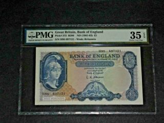 Great Britian,  Bank Of England £5 Pick 372 1961 - 63 Pmg 35 Choice Very Fine Epq