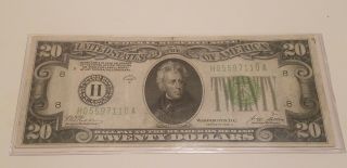 1928 $20 Dollar Bill Numerical 8 Gold On Demand Federal Reserve