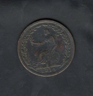 1814 Lower Canada Half Penny Token We - 8a6