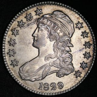 1829 Capped Bust Half Dollar Choice Xf,  /au E351 Ulm
