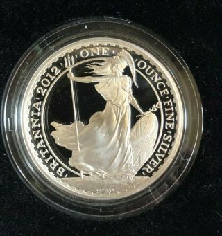 2012 Royal British Britannia £2 Two Pound Silver Proof 1oz Coin Box