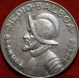 1970 Panama 1/2 Balboa Silver Foreign Coin