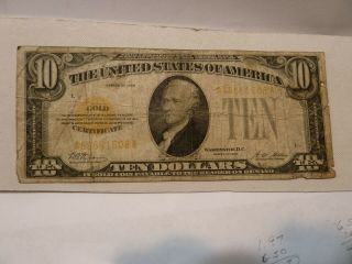 $10 Dollar Gold Certificate 1928 Series
