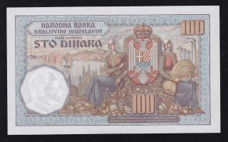 KINGDOM YUGOSLAVIA - - - 100 DINARA 1934 - - - UNC - - - - - P - 31 - - - 2
