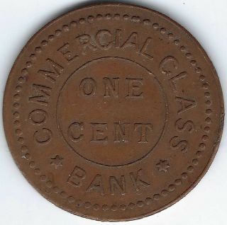 Quebec Commercial Class Bank College One Cent Token Bowman 3847f Token Inv 271