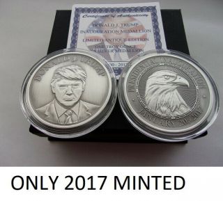 2 - DONALD TRUMP 1 OZ.  999 SILVER COINS INAUGURATION AND PRESIDENTIAL SEAL COINS 2