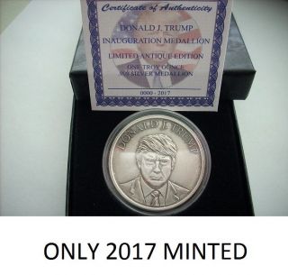 2 - DONALD TRUMP 1 OZ.  999 SILVER COINS INAUGURATION AND PRESIDENTIAL SEAL COINS 4