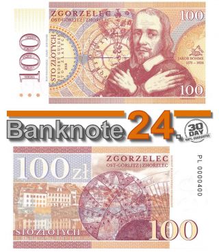 Poland 100 Zlotych 2018 Unc Jakob Böhme 1575 - 1624 Privat Gabris Note