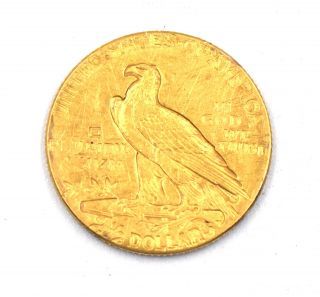 1914 $2.  50 INDIAN HEAD QUARTER EAGLE 90 GOLD US COLLECTIBLE COIN - F - VF 2