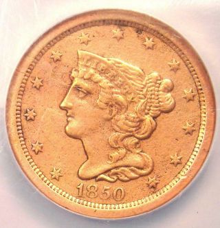 1850 Braided Hair Half Cent 1/2c Coin - Certified Ngc Xf Details (ef) - Rare