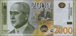 Serbia Banknote 2000 Dinar Dinara Dinars,  Unc,  2012