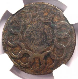 1787 Fugio Cent 1c Colonial Copper Coin - Certified Ngc Vg Details - Rare