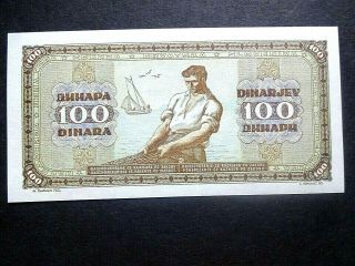 Yugoslavia 1946,  100 Dinara,  Unc,  Perfect Banknote