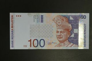 Malaysia $100 Note Ch - Unc Prefix Bd5836130 (k087)