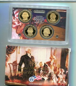 2007 S President 4 Coin Proof Set Government Box And