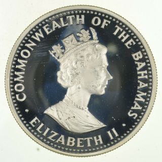 Silver - Huge - 1987 Bahamas 25 Dollars - World Silver Coin - 132.  6 Grams 964
