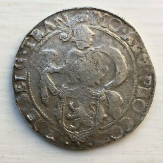 1628 Netherlands (utrecht) Lion Daalder Large Silver Dog Dollar (leeuwendaalder)