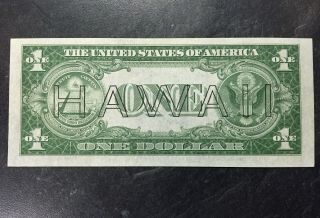 1935 A UNITED STATES $1 DOLLAR HAWAII SILVER CERTIFICATE 2