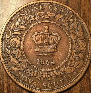 1864 Nova Scotia Large Cent Penny