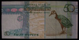 Seychelles - (fifty) 50 Rupees - 1998 - Tiomitio Bird,  Angel Fish,  Clock Tower