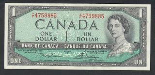 1954 Bank Of Canada 1 Dollar Bank Note Lawson - Bouey