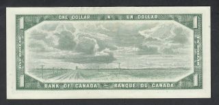1954 BANK OF CANADA 1 DOLLAR BANK NOTE LAWSON - BOUEY 2