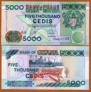 Ghana / Africa,  5000 Cedis,  2003.  P - 34 (34i),  Unc