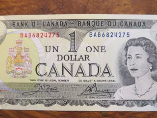 Canada 1973 One $1 Dollar Bill Uncirculated UNC Canadian Banknote BAB6824275 3