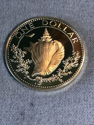 1974 Bahama Islands,  One Dollar - Silver Proof Coin (411)
