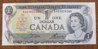Canada 1973 One $1 Dollar Bill Uncirculated Unc Canadian Banknote Bab6824280